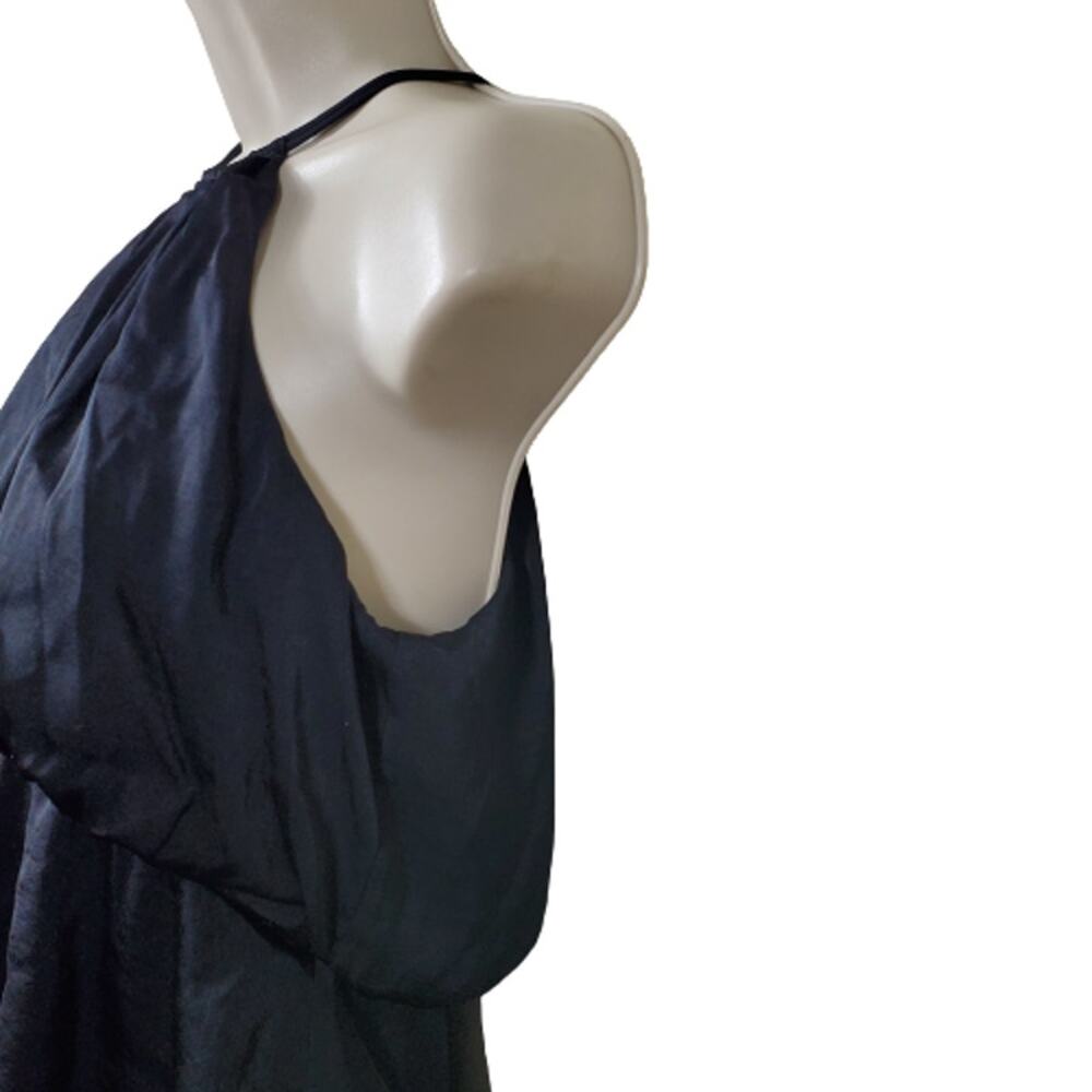 BCBGMaxAzria Women's Black Halter Neck Tiered Peplum Top Size XXS - Picture 7 of 10